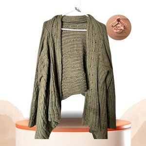 Knitted Army Green Cardigan